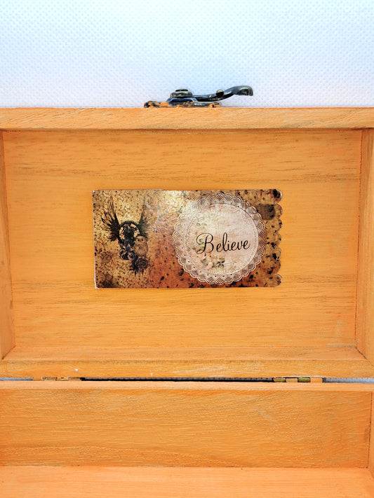 Personalized Sacred Wooden Owl Box 6x4x2