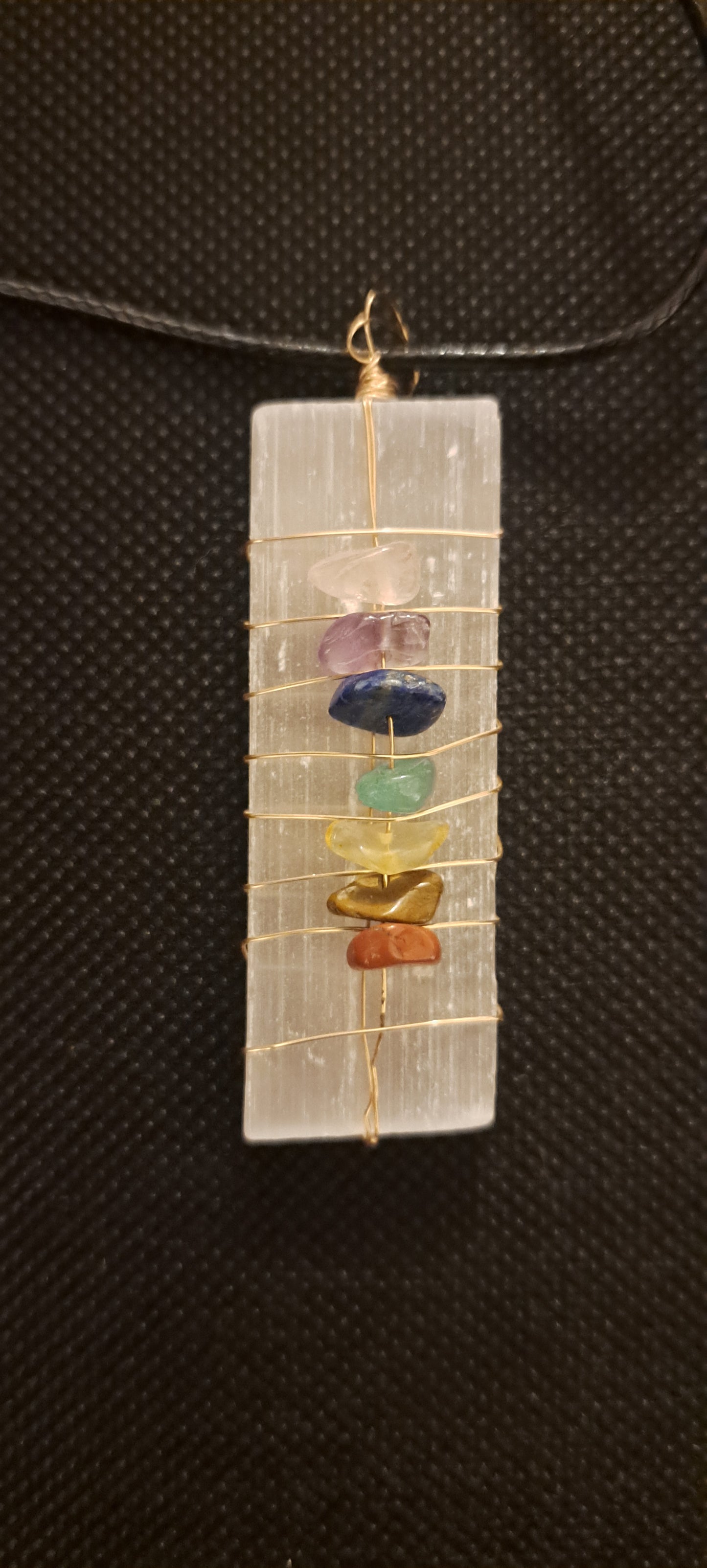 7 Chakra Selenite Balancing Necklace